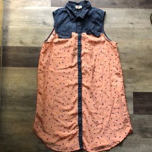 One Clothing Denim Trim Top